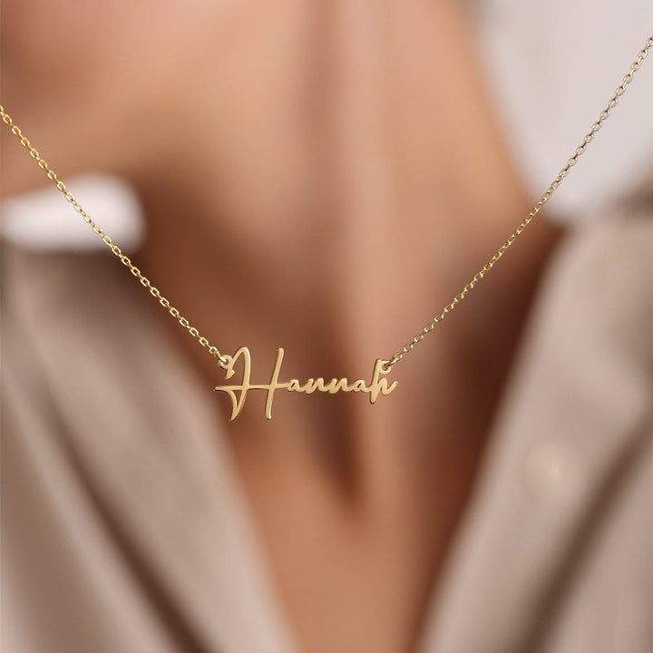 18k Gold Filled Customised Handwritten Name Necklace