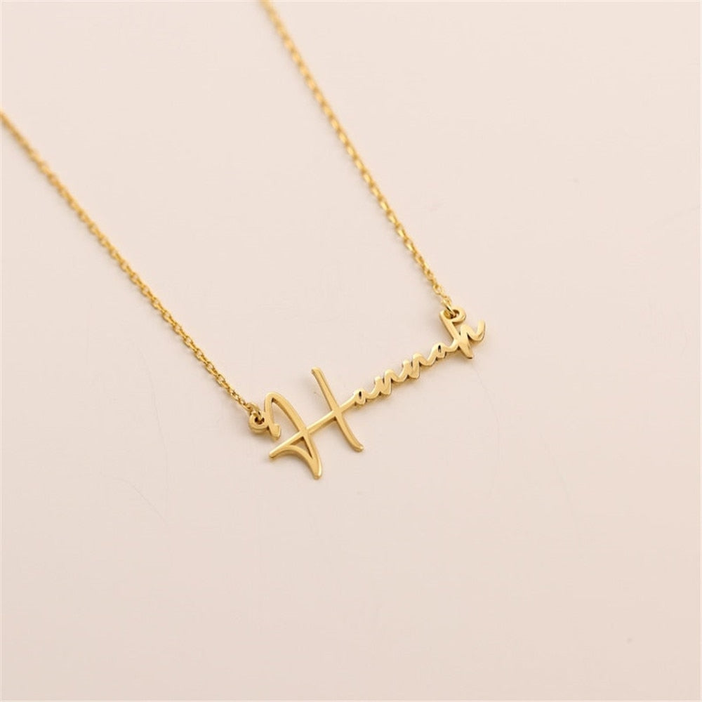 18k Gold Filled Customised Handwritten Name Necklace