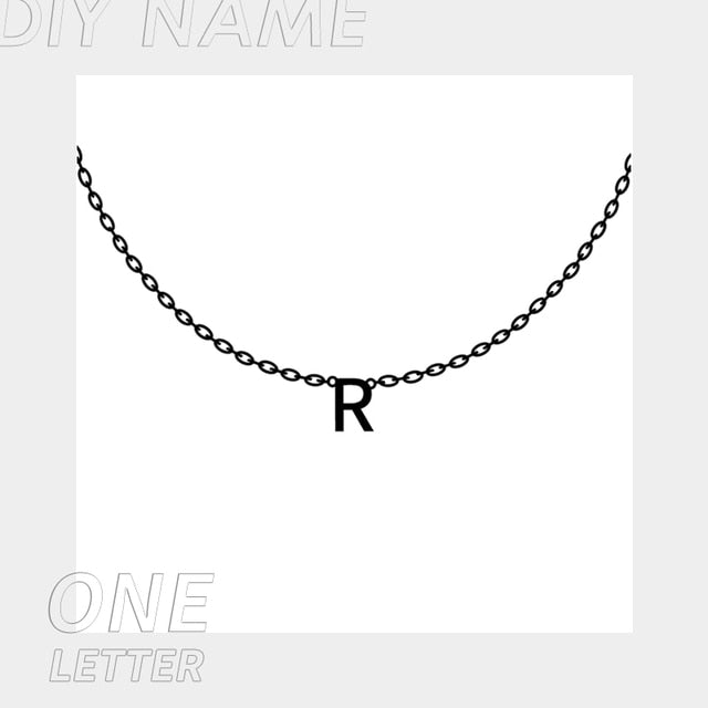Tiny Initial Letter Name Necklaces