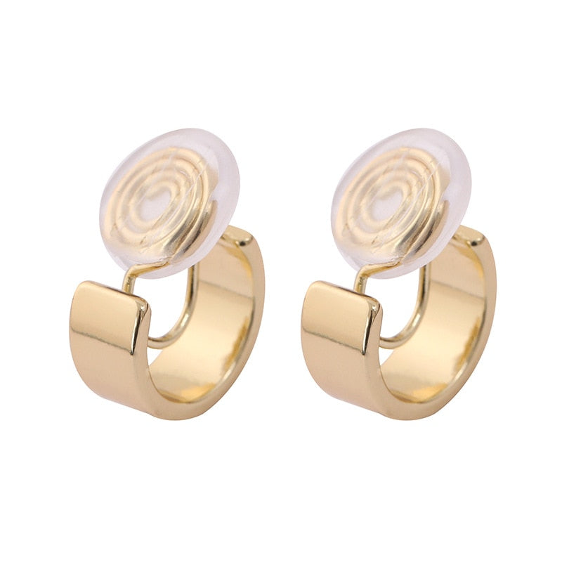 Gold Brass Coil Earrings