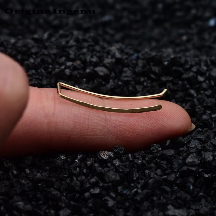 14K Gold Handmade Clip Earrings