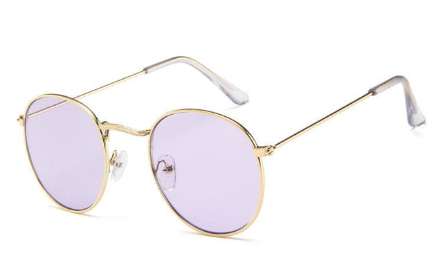 Classic Round Sunglasses - Gold / Purple