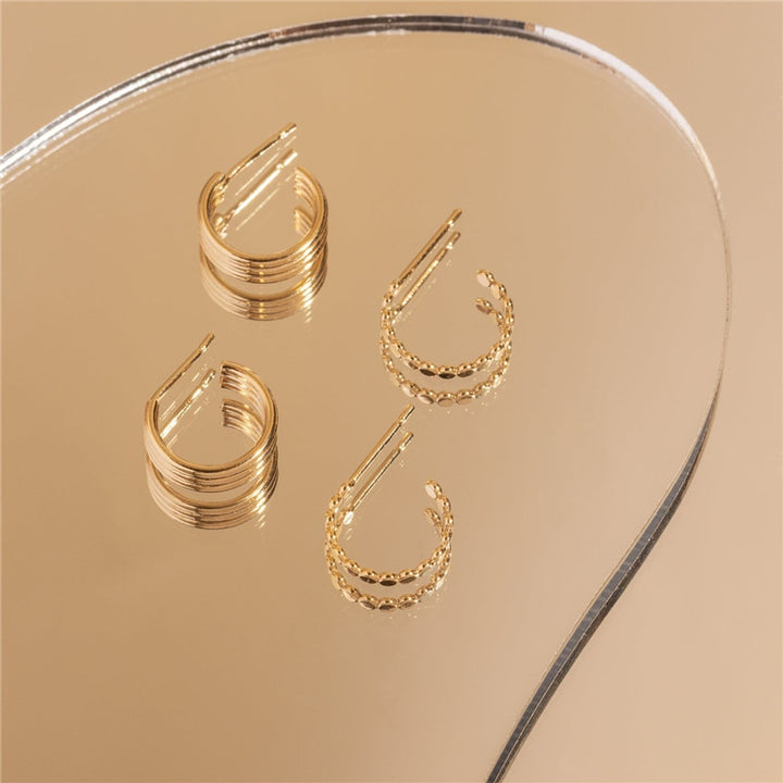 14k Gold Filled Dot Hoop Earrings