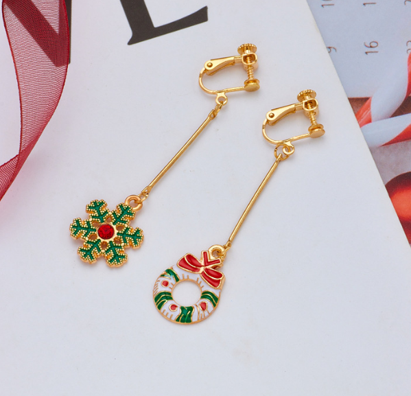 Christmas Clip on Earrings