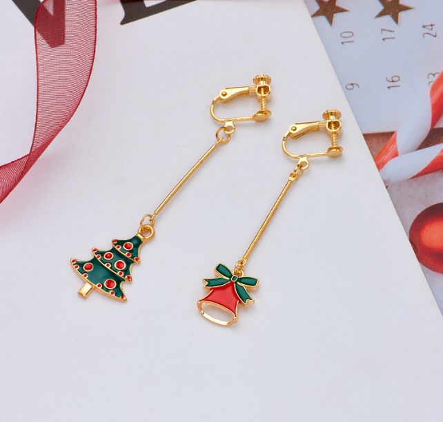 Christmas Clip on Earrings