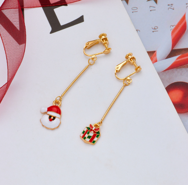 Christmas Clip on Earrings