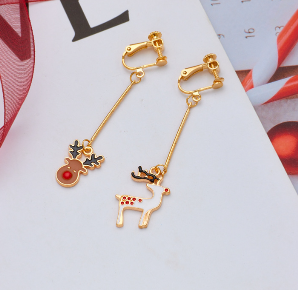 Christmas Clip on Earrings
