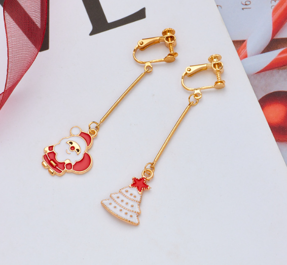 Christmas Clip on Earrings