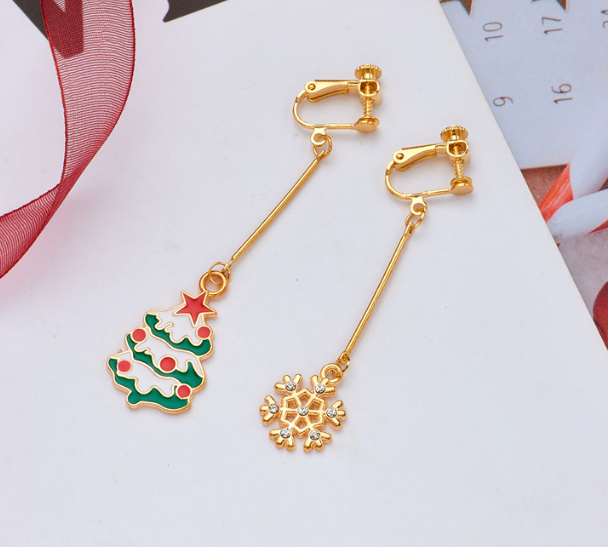 Christmas Clip on Earrings