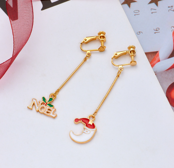 Christmas Clip on Earrings