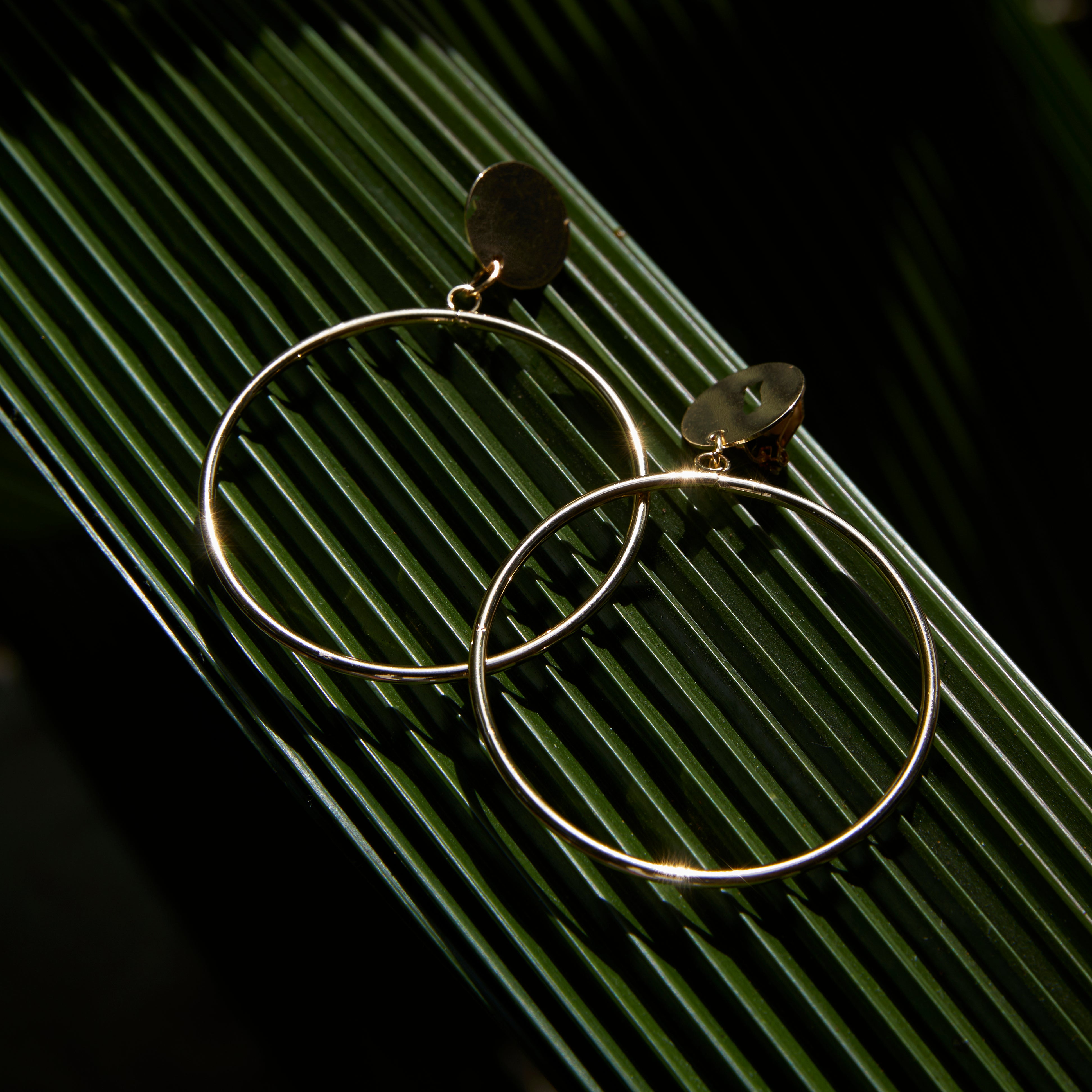 Big Round Clip On Earrings