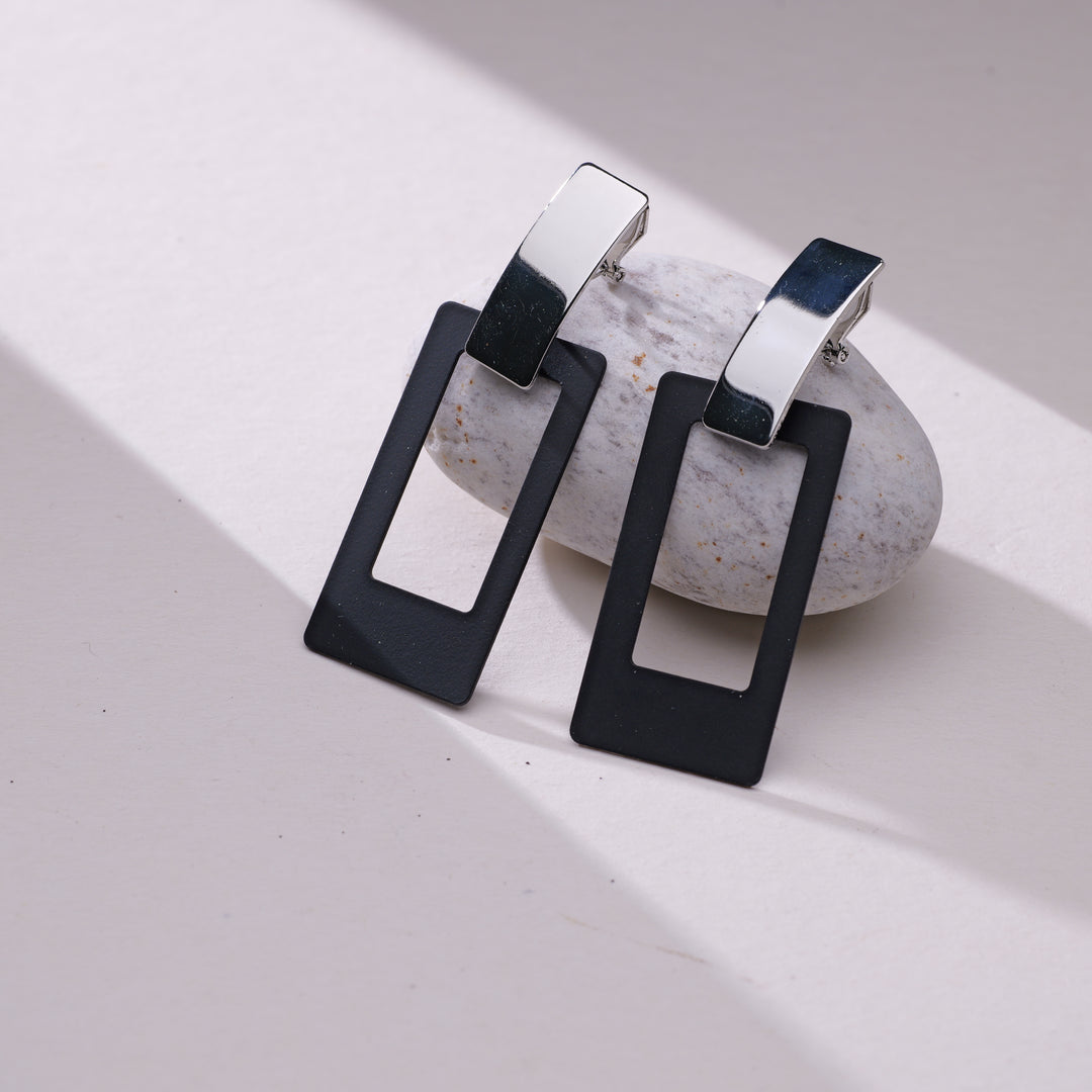 Rectangular Ear Clips Rectangular Clip on Earrings – Victoria's Closet & Co