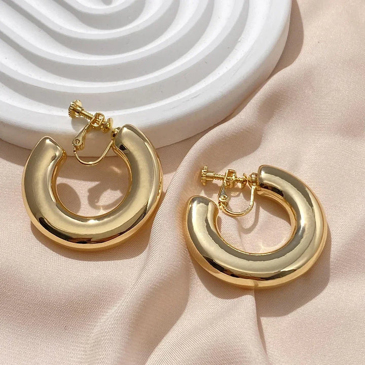 Vintage Hoop Clip on Earring