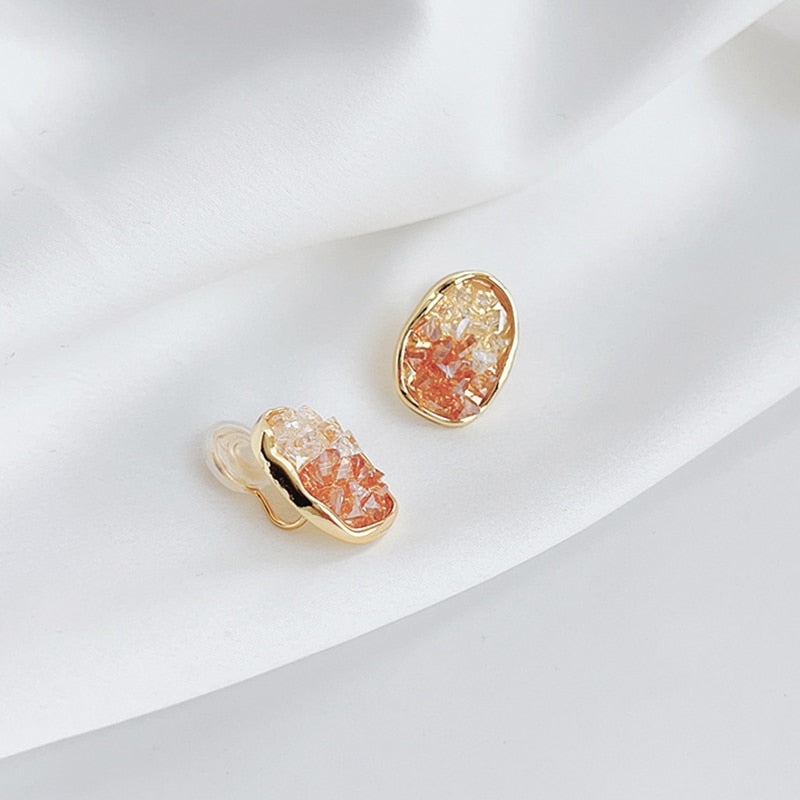 Irregular Brass Coil Earrings