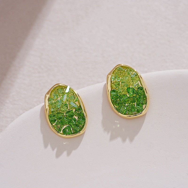 Irregular Brass Coil Earrings