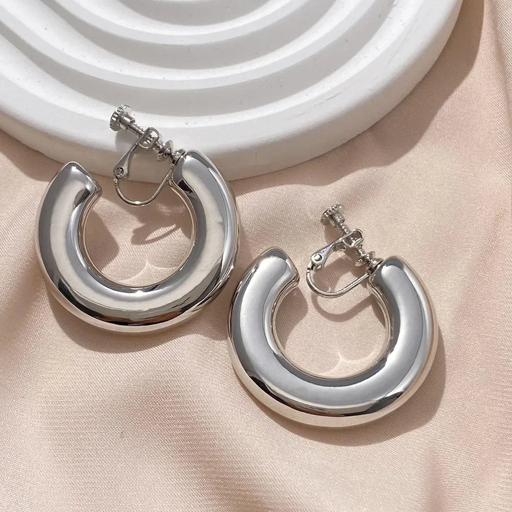 Vintage Hoop Clip on Earring