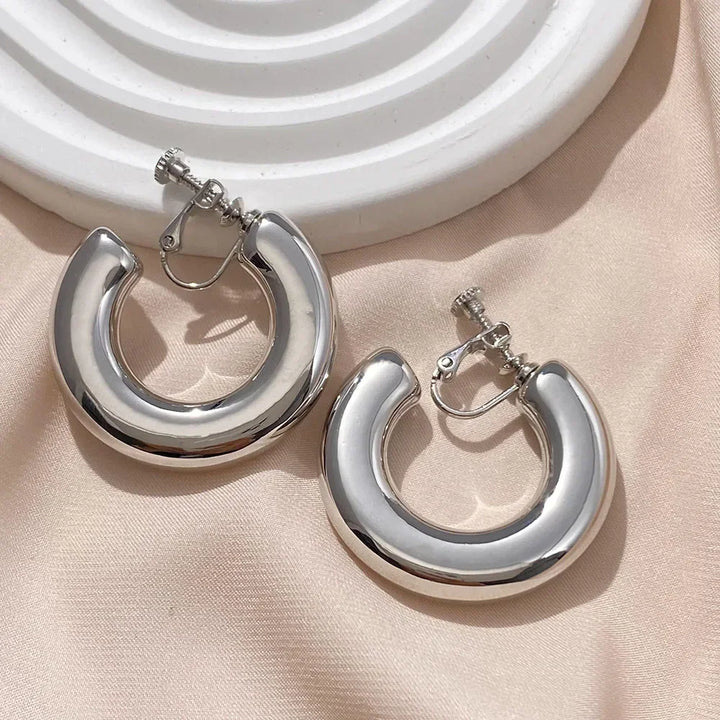 Vintage Hoop Clip on Earring