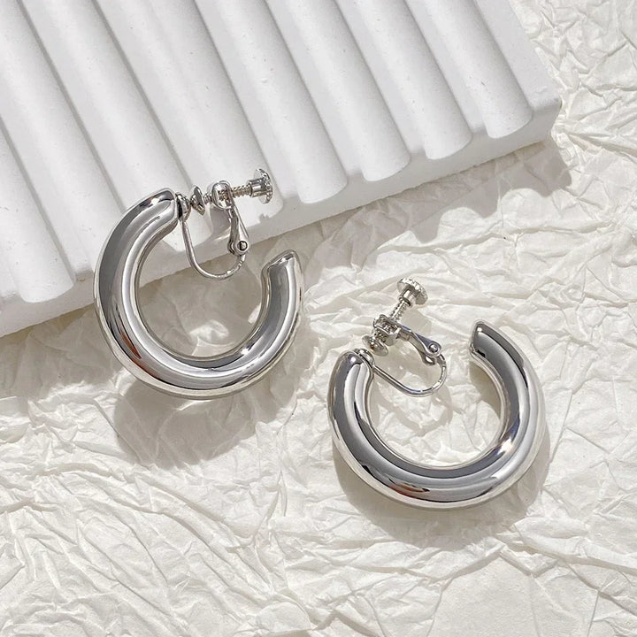 Vintage Hoop Clip on Earring