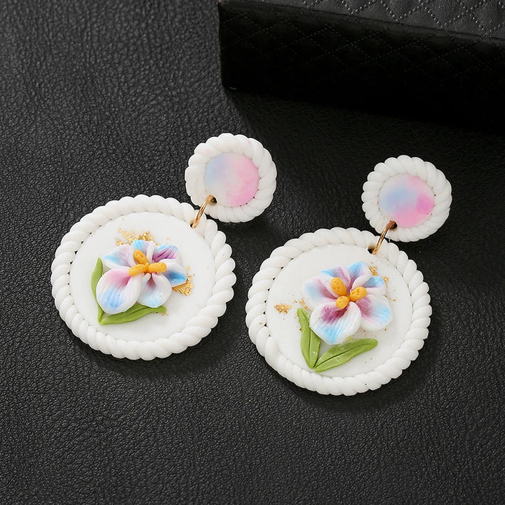 Handmade Clay Clip on Earrings