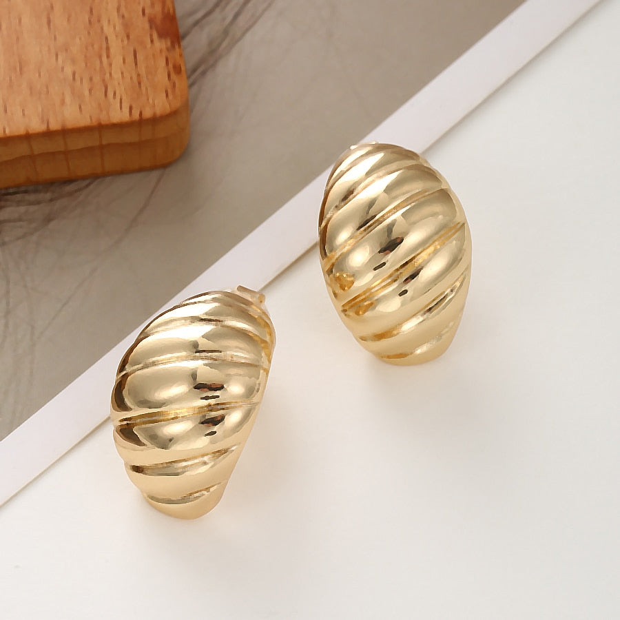 Croissant Clip on Earrings