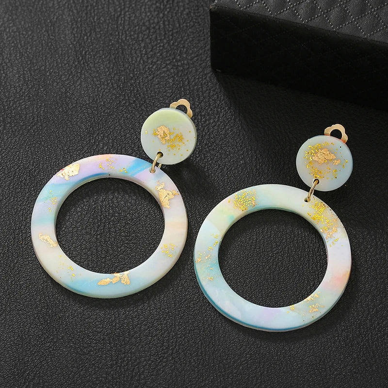 Handmade Clay Clip on Earrings