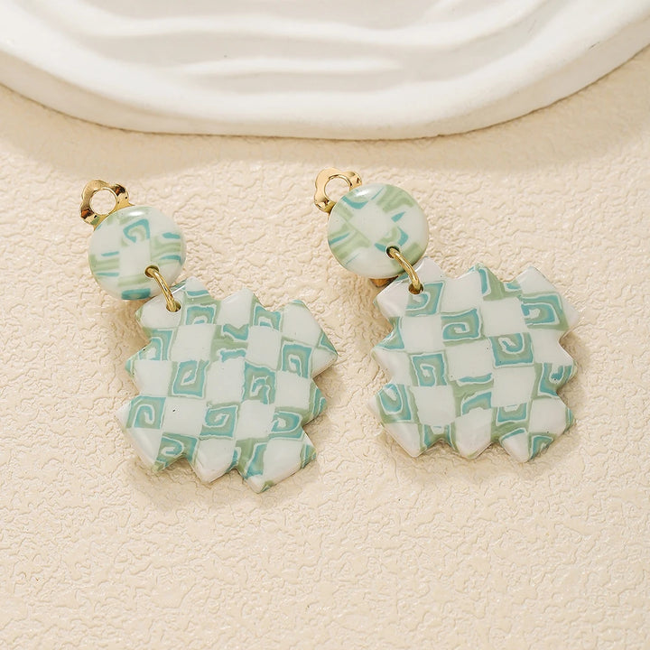 Handmade Polymer Clay Clip on Earrings