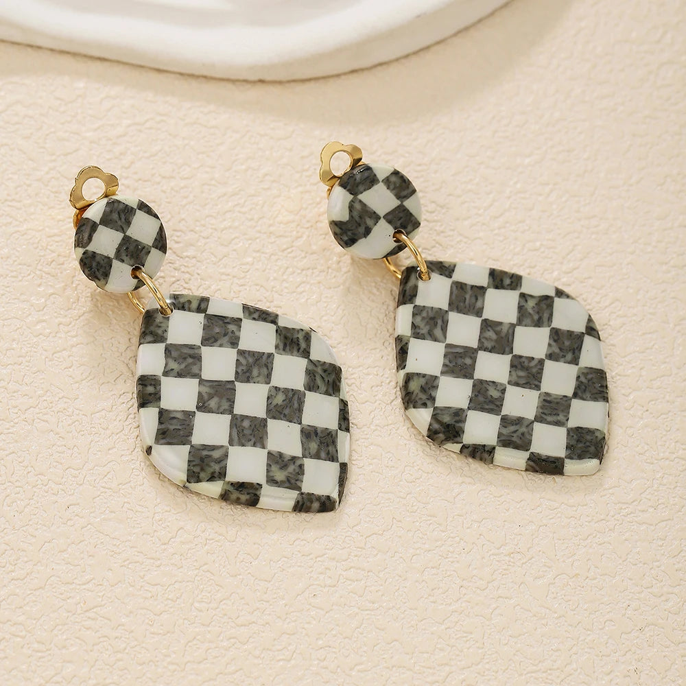 Handmade Polymer Clay Clip on Earrings