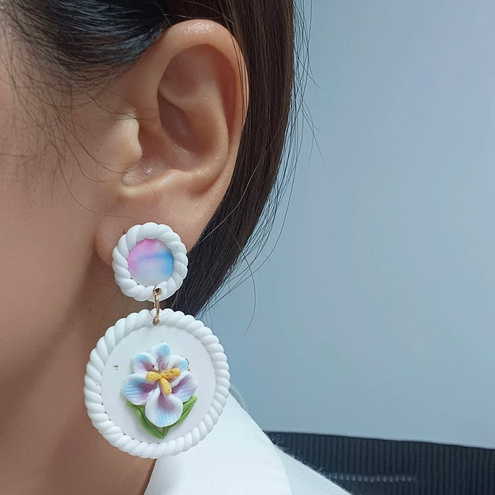 Handmade Clay Clip on Earrings