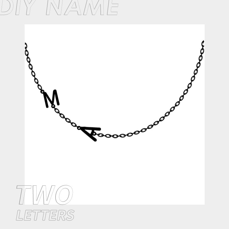 Tiny Initial Letter Name Necklaces