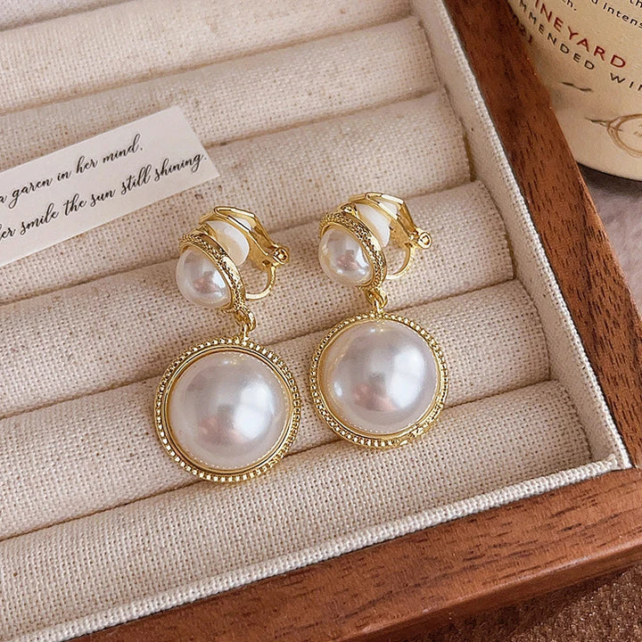 Pearl Hepburn Clip on Earrings