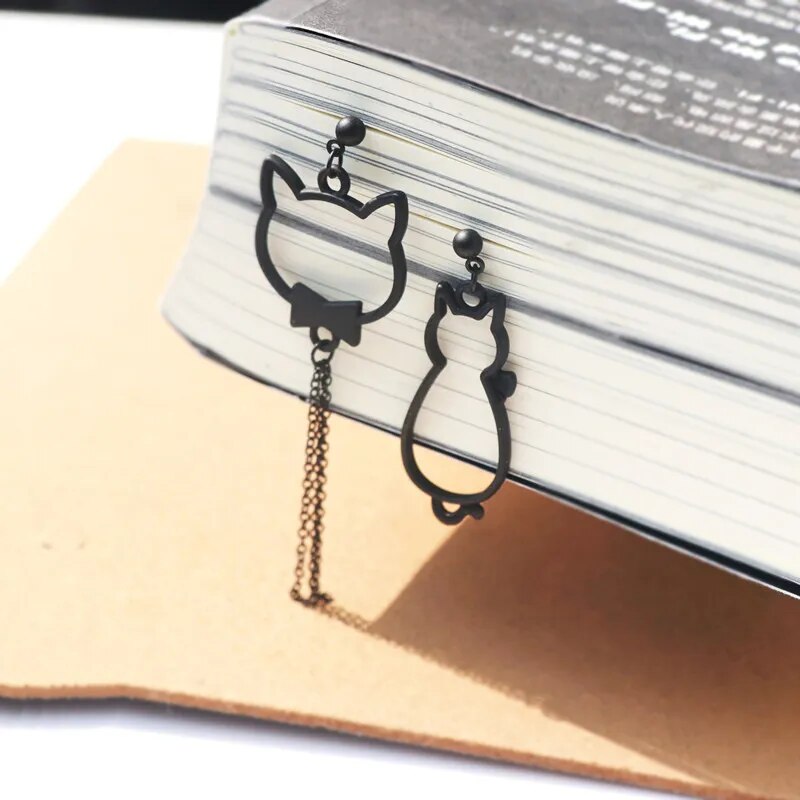 Black Cat Clip on Earrings