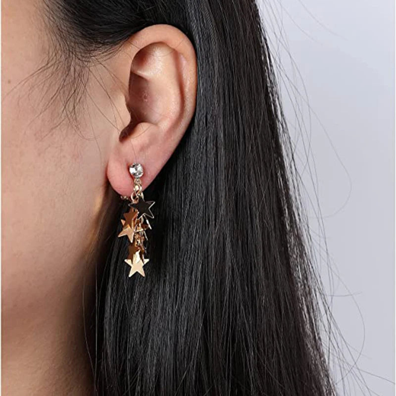 Stars Clip On Earrings