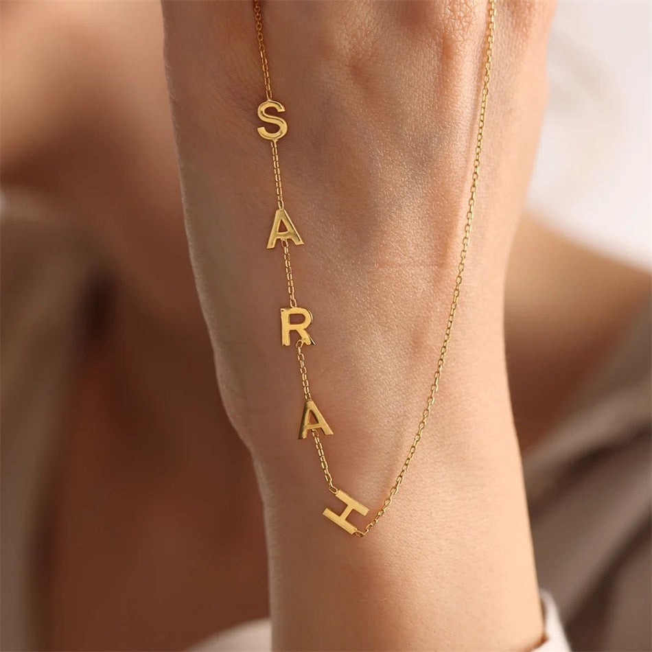 Tiny Initial Letter Name Necklaces