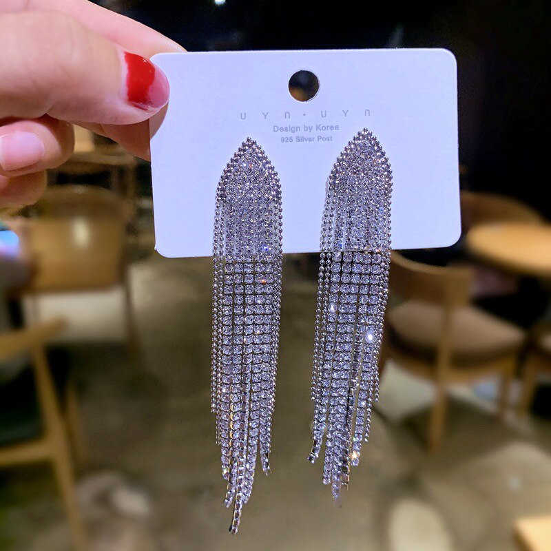 Classic Rhinestone Crystal Clip on Earrings