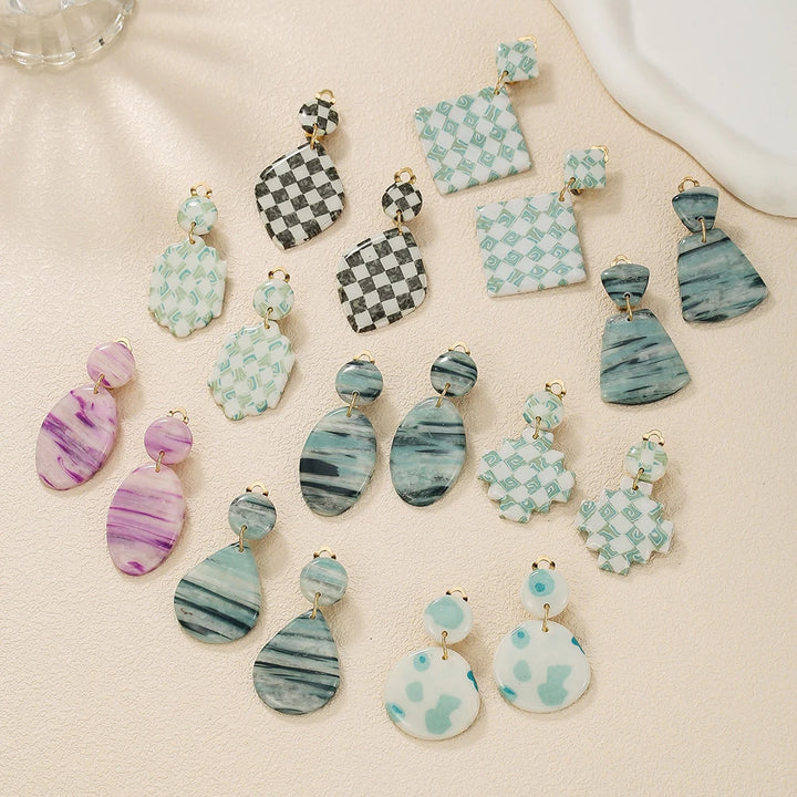 Handmade Polymer Clay Clip on Earrings