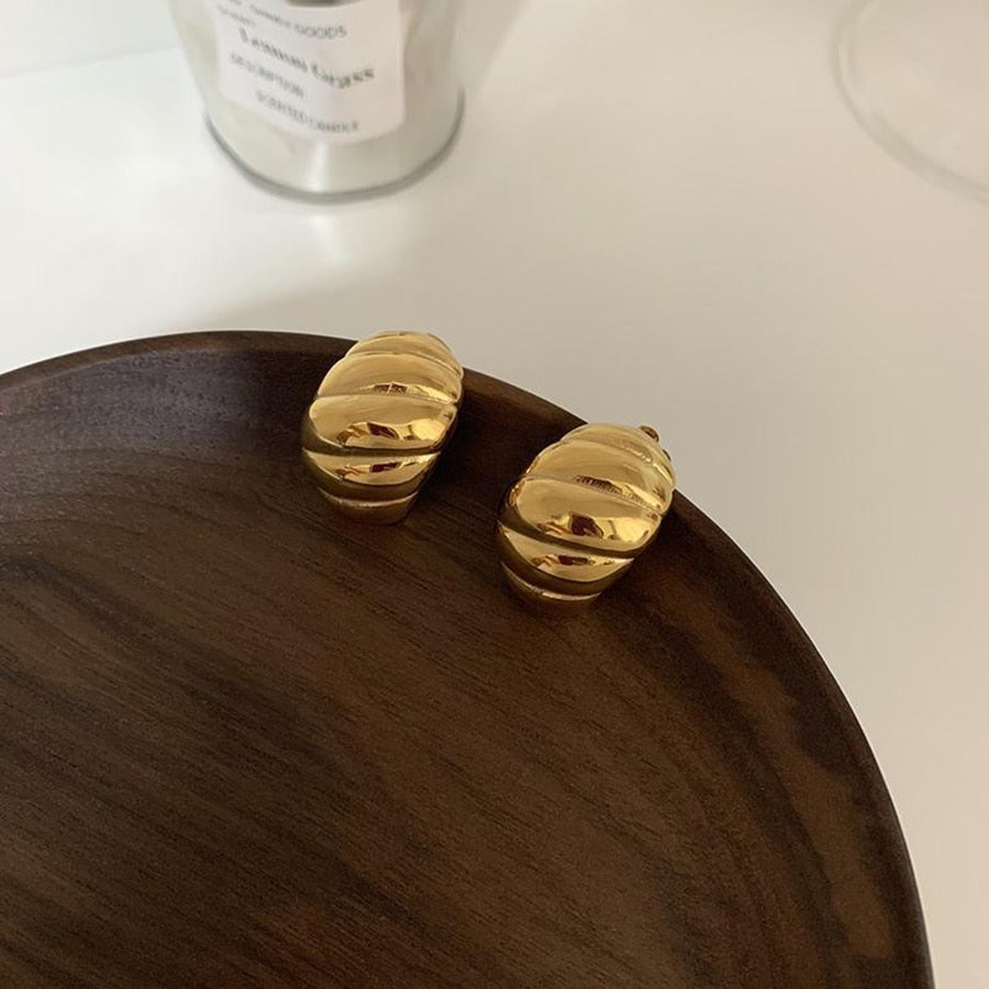 Croissant Clip on Earrings