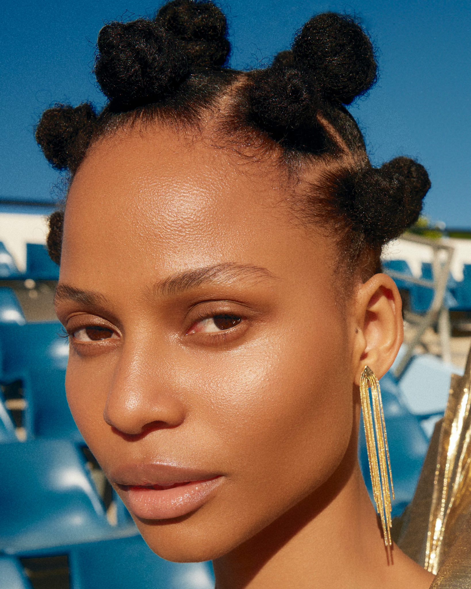 Vintage Long Chain Clip on Earrings