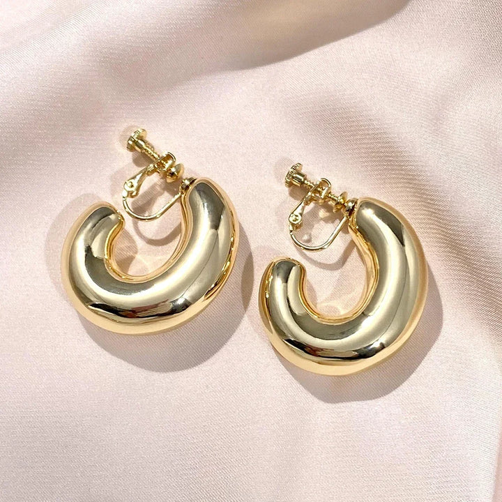 Vintage Hoop Clip on Earring