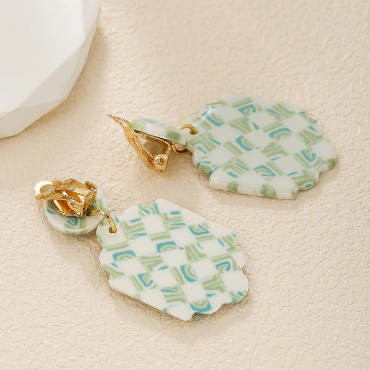 Handmade Polymer Clay Clip on Earrings