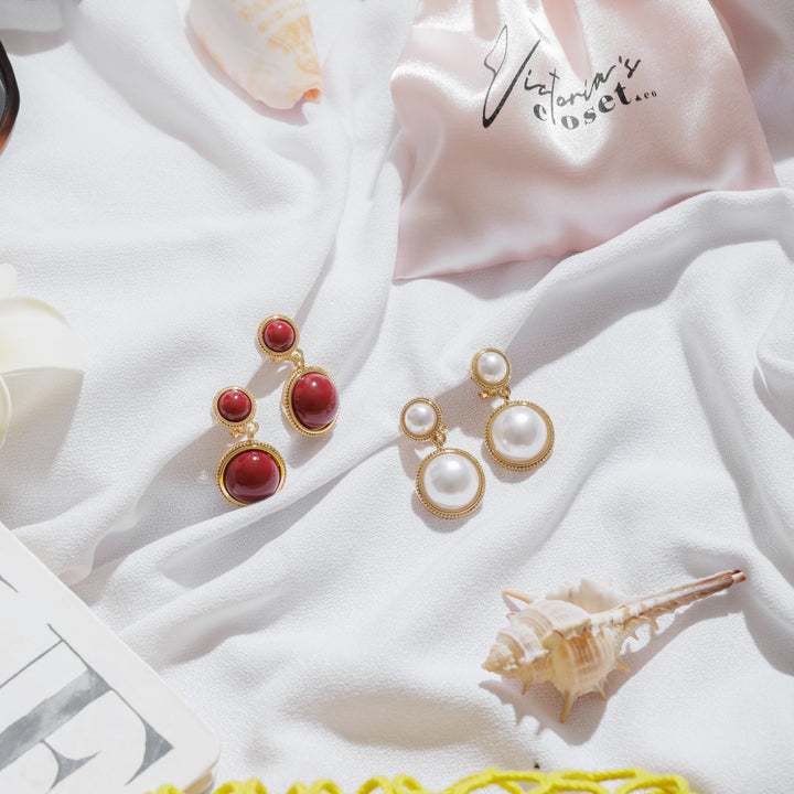 Pearl Hepburn Clip on Earrings