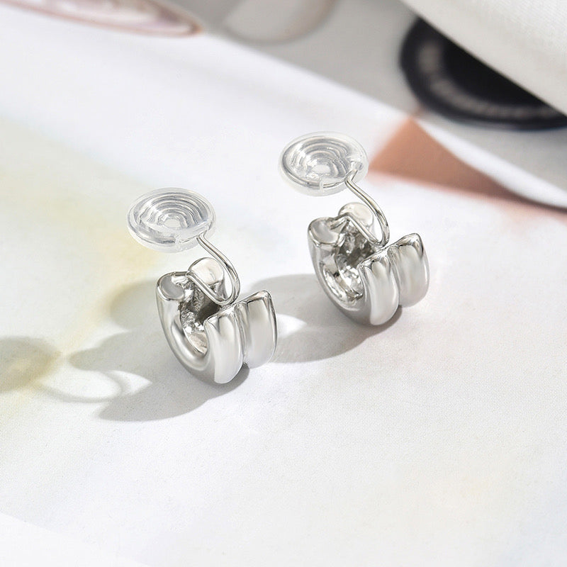 Vintage style Hoop Brass Coil Earrings