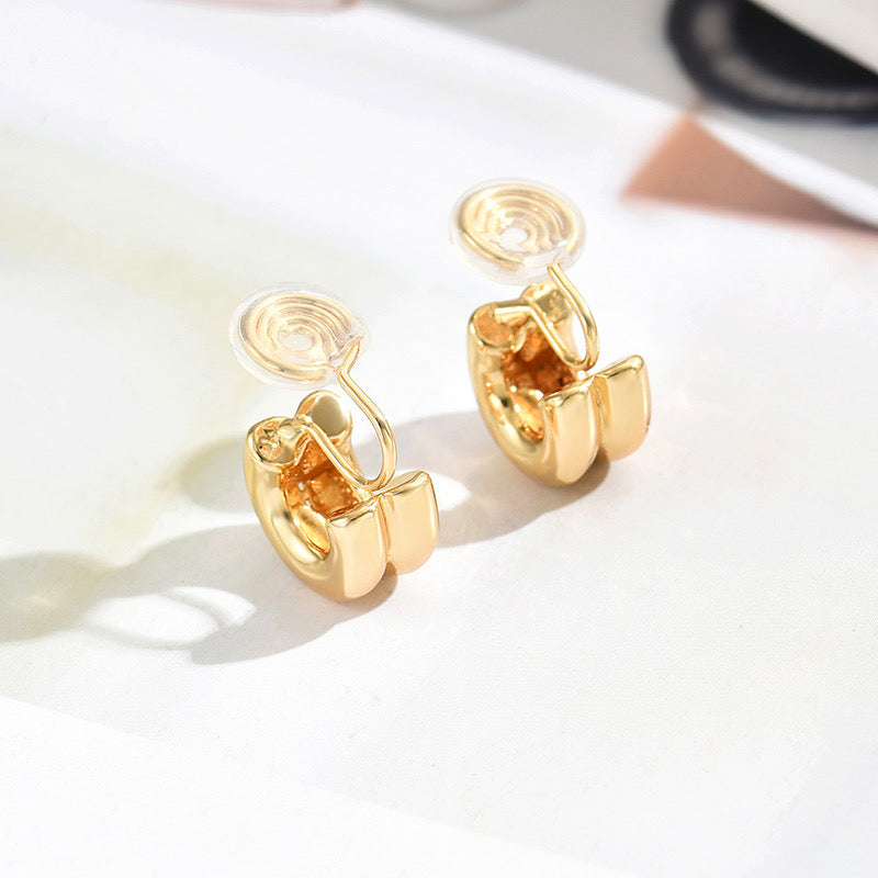 Vintage style Hoop Brass Coil Earrings