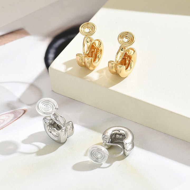 Vintage style Hoop Brass Coil Earrings