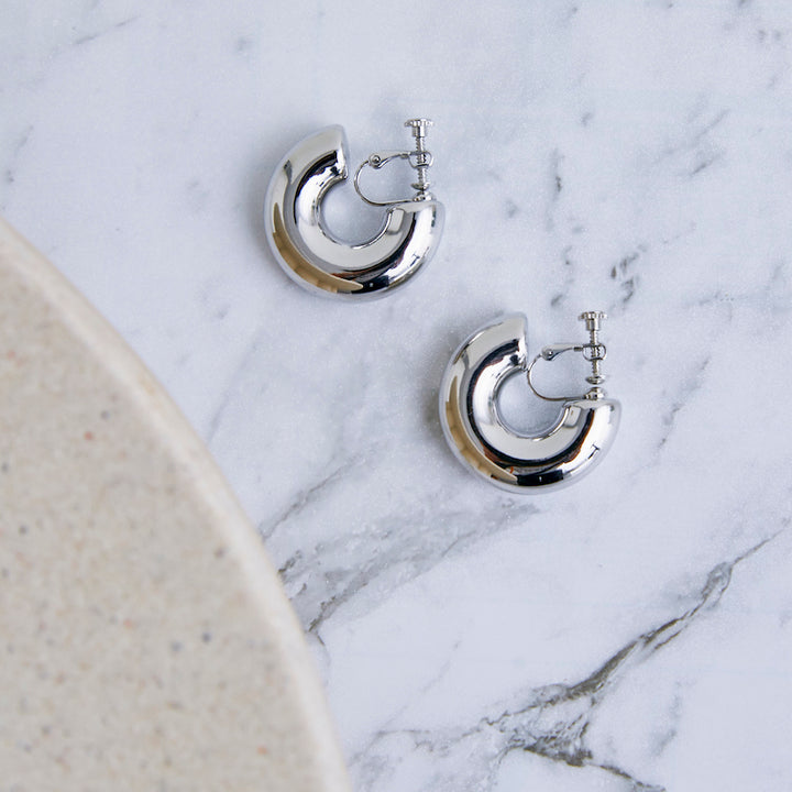Vintage Hoop Clip on Earring