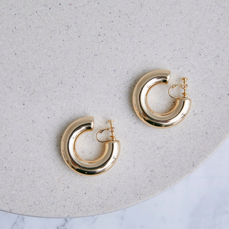 Vintage Hoop Clip on Earring