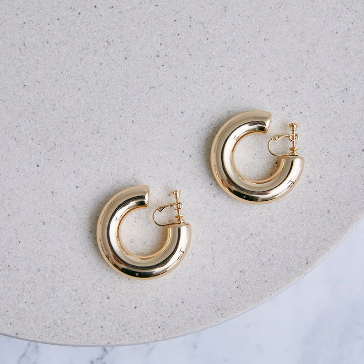 Vintage Hoop Clip on Earring