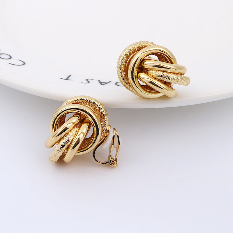 Vintage Metal Clip Earrings