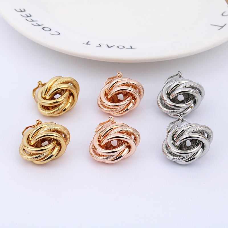 Vintage Metal Clip Earrings