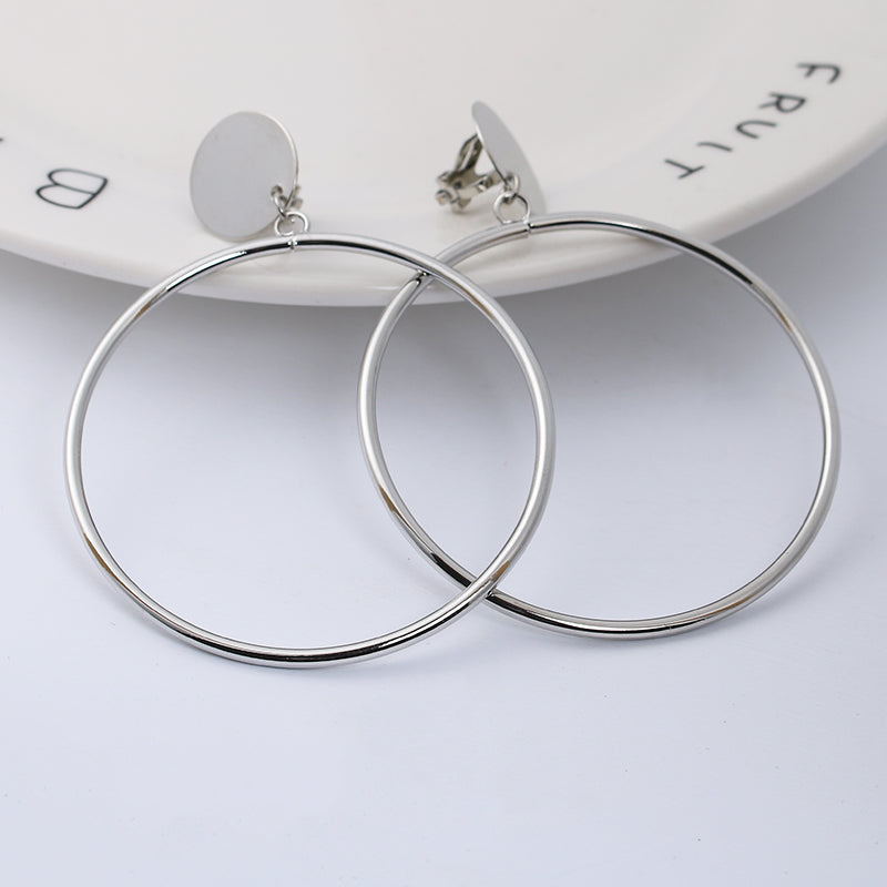 Big Round Clip On Earrings