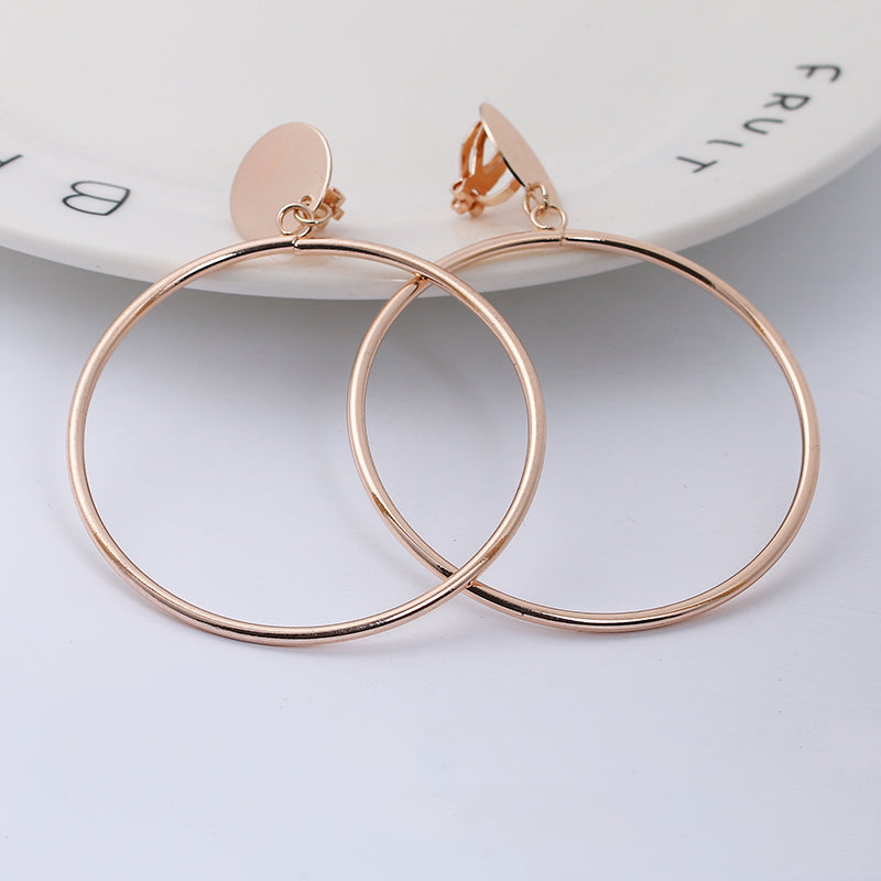 Big Round Clip On Earrings